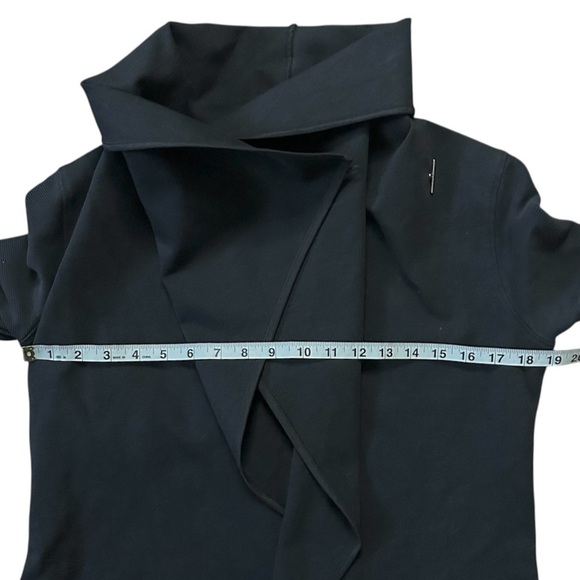 TASC Performance Midtown Wrap Organic Cotton & Bamboo Blend Sweater Black Small - Picture 9 of 12